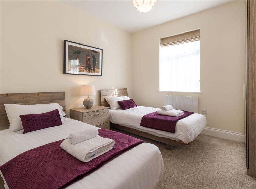 Twin bedroom at The Haven in Scarborough, North Yorkshire