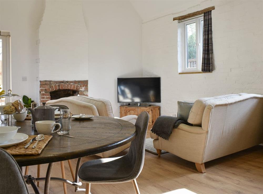 Stylish open-plan living space at The Hay Barn in Beccles, Suffolk