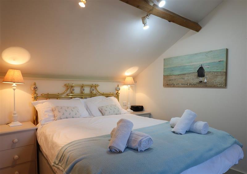 This is the bedroom at The Hay Loft, Colyton