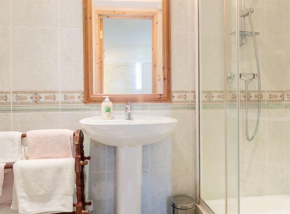 En-suite shower room at The Haybarn in Devauden, nr Chepstow, Gwent