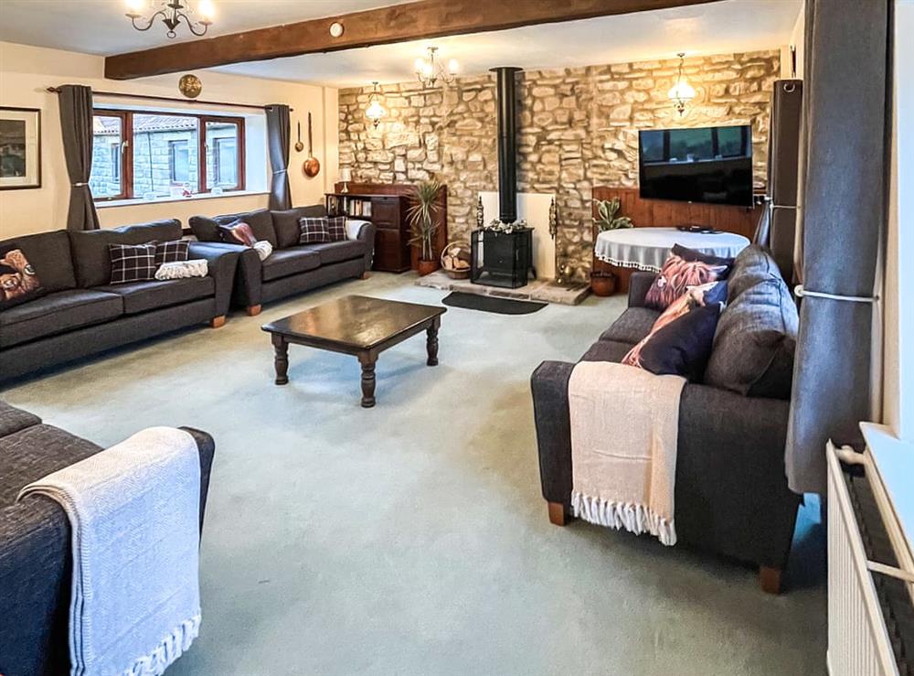 Living room at The Haybarn in Rosedale East, near Pickering, North Yorkshire
