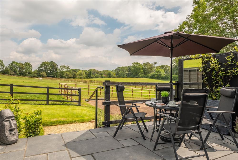 The perfect spot for breakfast or evening drinks  at The Haybarn, Surrey Hills