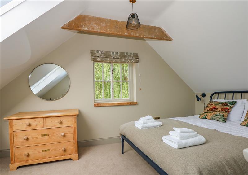 This is the bedroom at The Hayloft at Warren House, Panton near Wragby