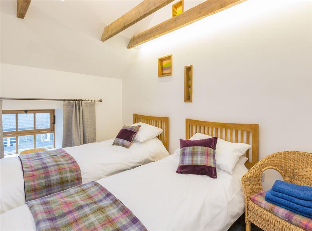 Cosy twin bedroom at The Hayloft in Balerno, near Edinburgh, Midlothian