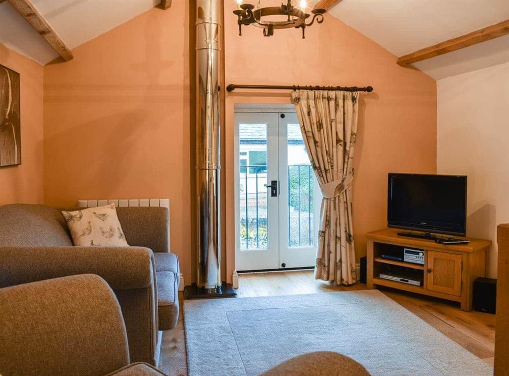 Living room at The Hayloft in Crosby Garrett, near Kirkby Stephen, Cumbria