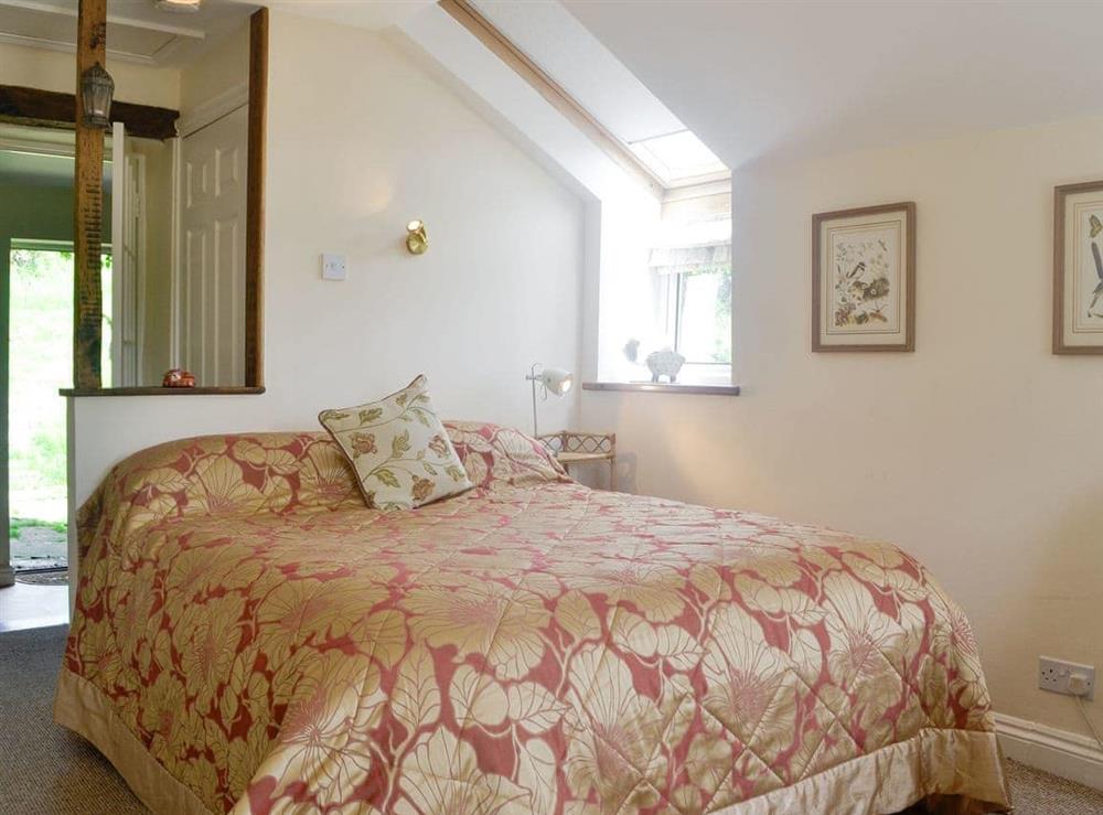 Comfortable double bed at The Hayloft in Edge Hills, near Littledean, Gloucestershire
