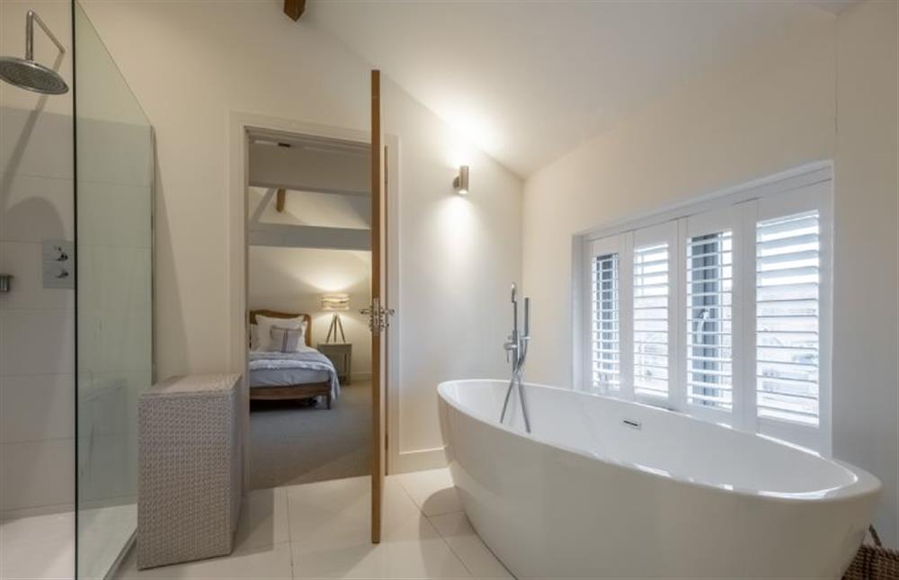 ... and walk-in shower cubicle at The Hayloft, Felbrigg near Norwich
