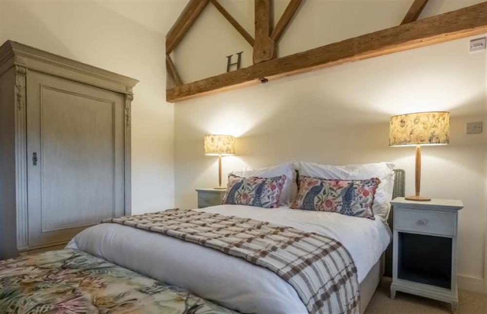 Bedroom three with vaulted ceiling at The Hayloft, Felbrigg near Norwich