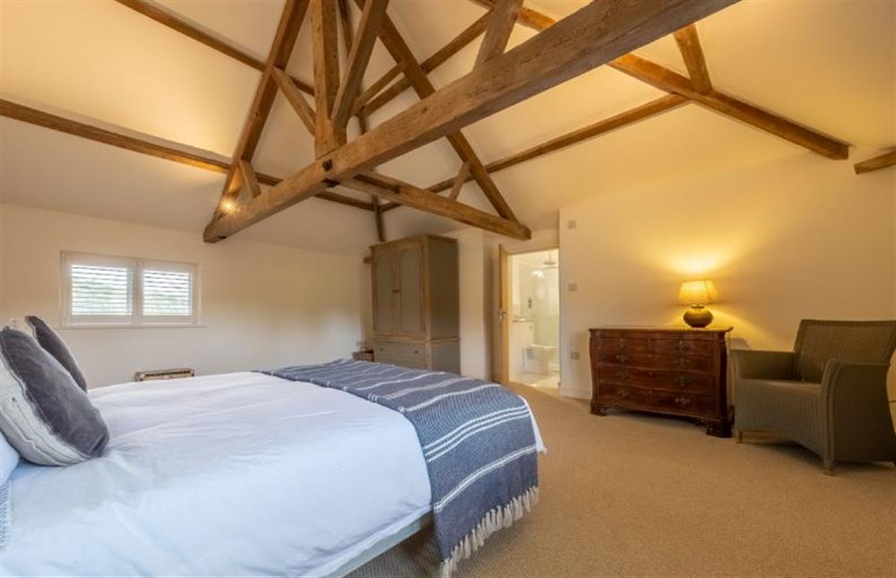 Bedroom two with en-suite at The Hayloft, Felbrigg near Norwich