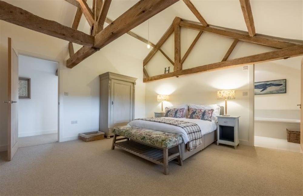 First floor Bedroom three with en-suite in the distance at The Hayloft, Felbrigg near Norwich