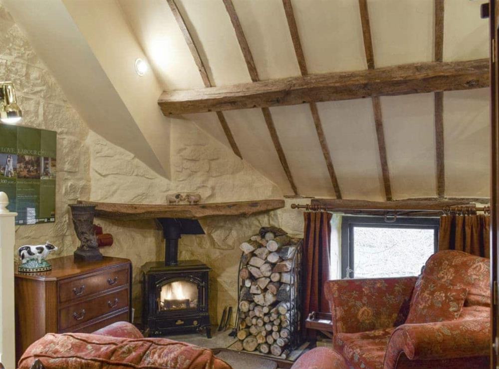 Warm and welcoming living area at The Hayloft in Glaisdale, Nr Whitby, North Yorkshire., Great Britain