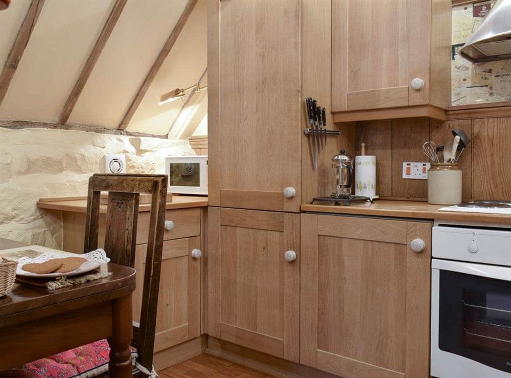 Well-equipped fitted kitchen at The Hayloft in Glaisdale, Nr Whitby, North Yorkshire., Great Britain