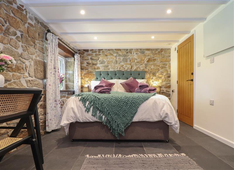 This is the bedroom at The Hayloft, Helston