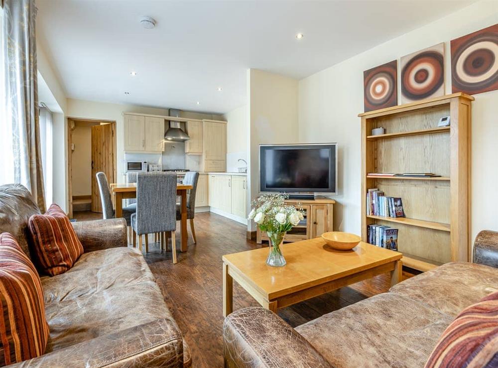 Open plan living space at The Hayloft in Holton-Le-Clay, near Cleethorpes, Lincolnshire