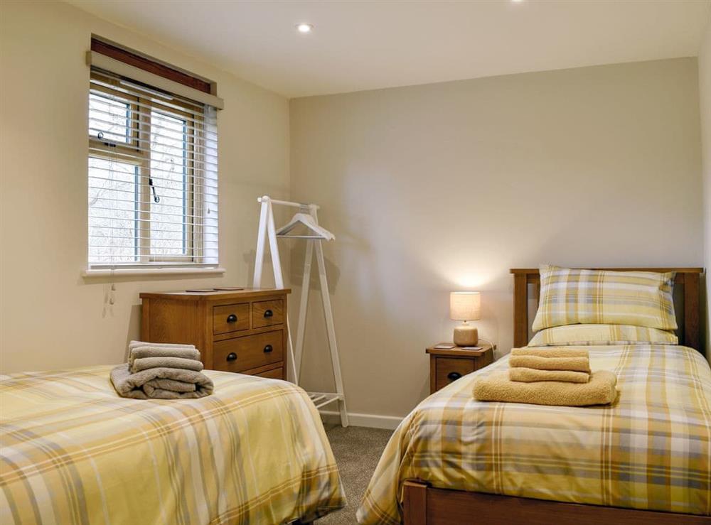 Twin bedroom at The Hayloft in Ibberton, near Blandford Forum, Dorset