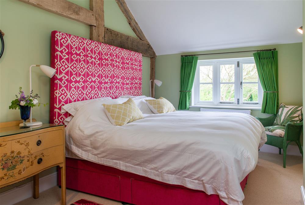 Bedroom with 6’6 super king-sized bed at The Hayloft, Monkland nr Leominster