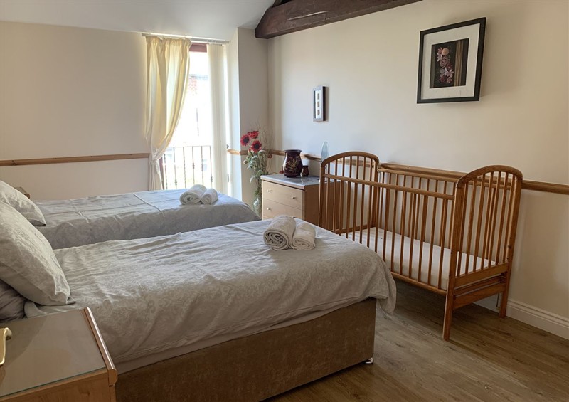 This is a bedroom at The Hayloft, near Wigton