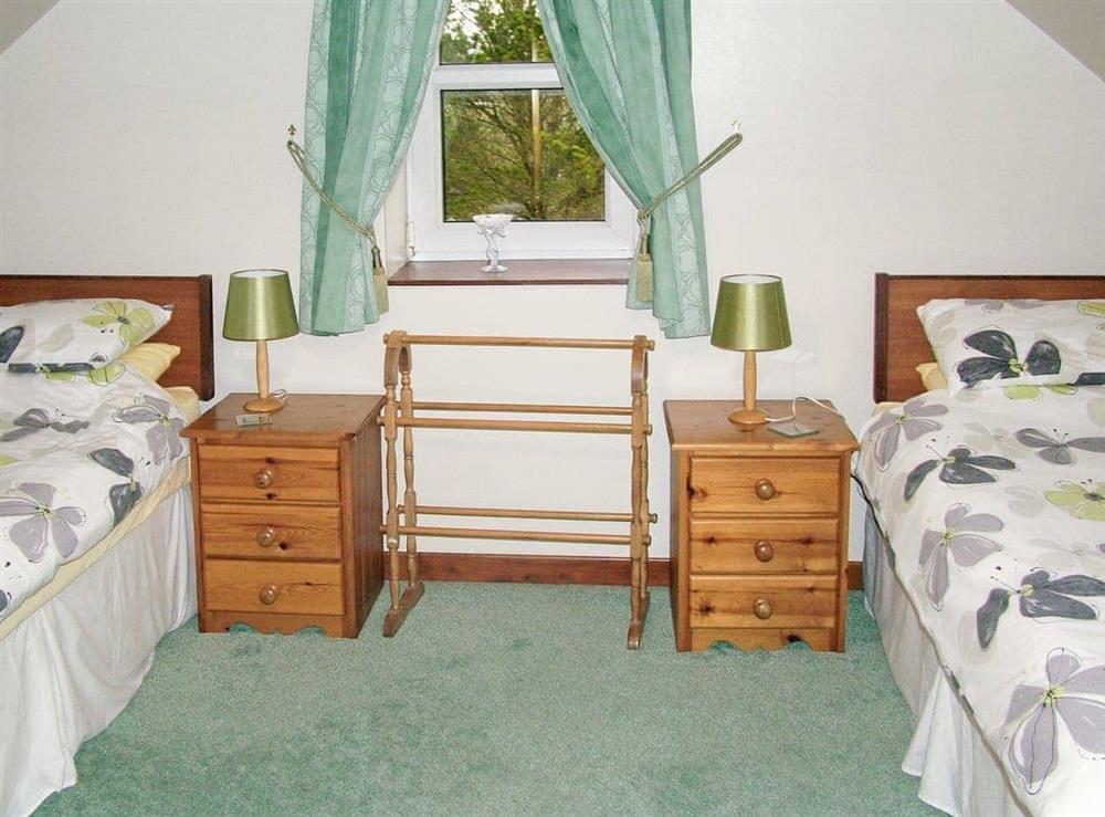 Twin bedroom at The Hayloft in Stranraer, Wigtownshire
