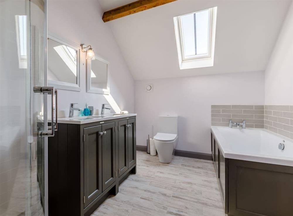 En-suite at The Hayloft in Whitchurch, Shropshire