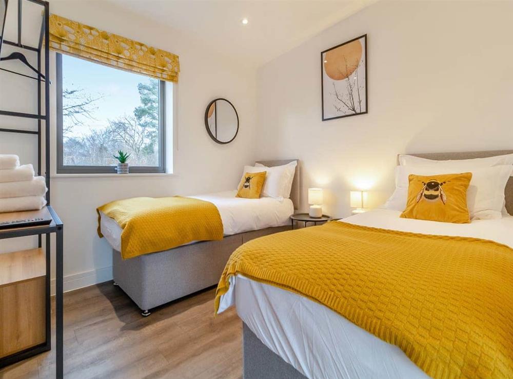 Twin bedroom at The Haywain in East Bergholt, Suffolk