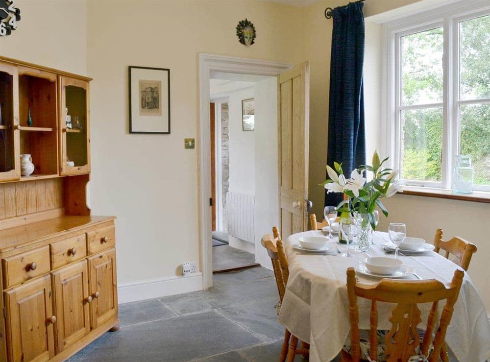 Spacious dining room at The Headmasters Cottage in South Hill, near Callington, Cornwall