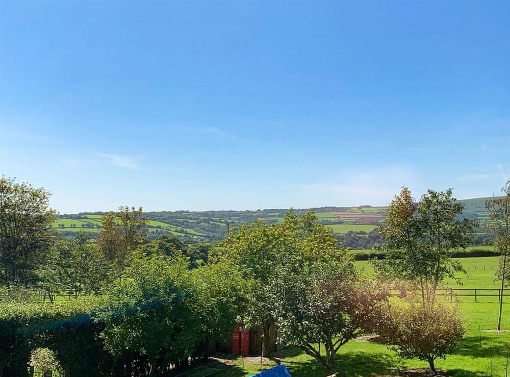 Wonderful 270 degree view from First bedroom at The Headmasters Cottage in South Hill, near Callington, Cornwall