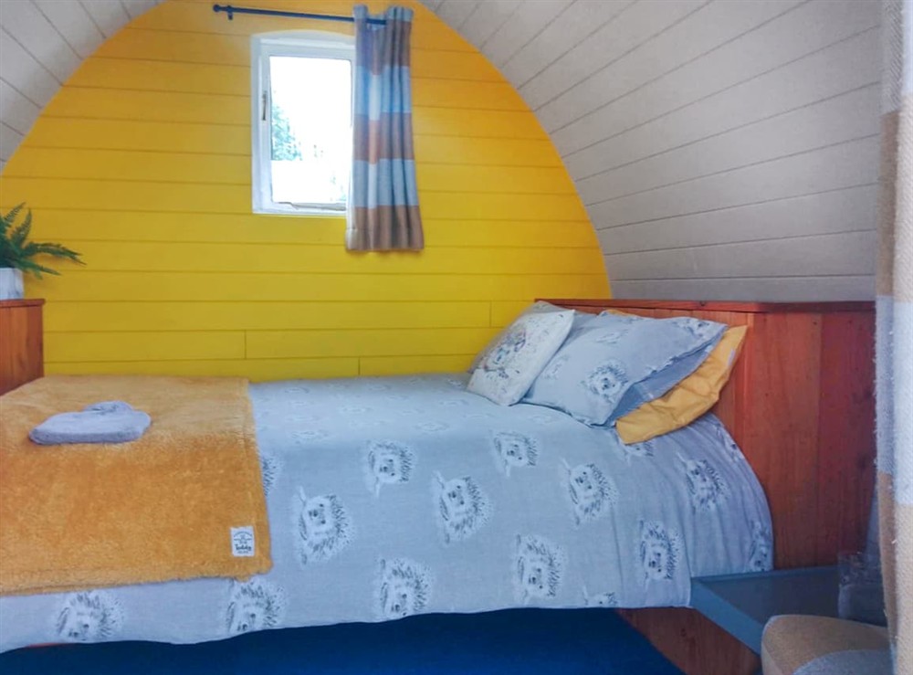 Double bedroom at The Hedgehog Pod in Welshpool, Powys