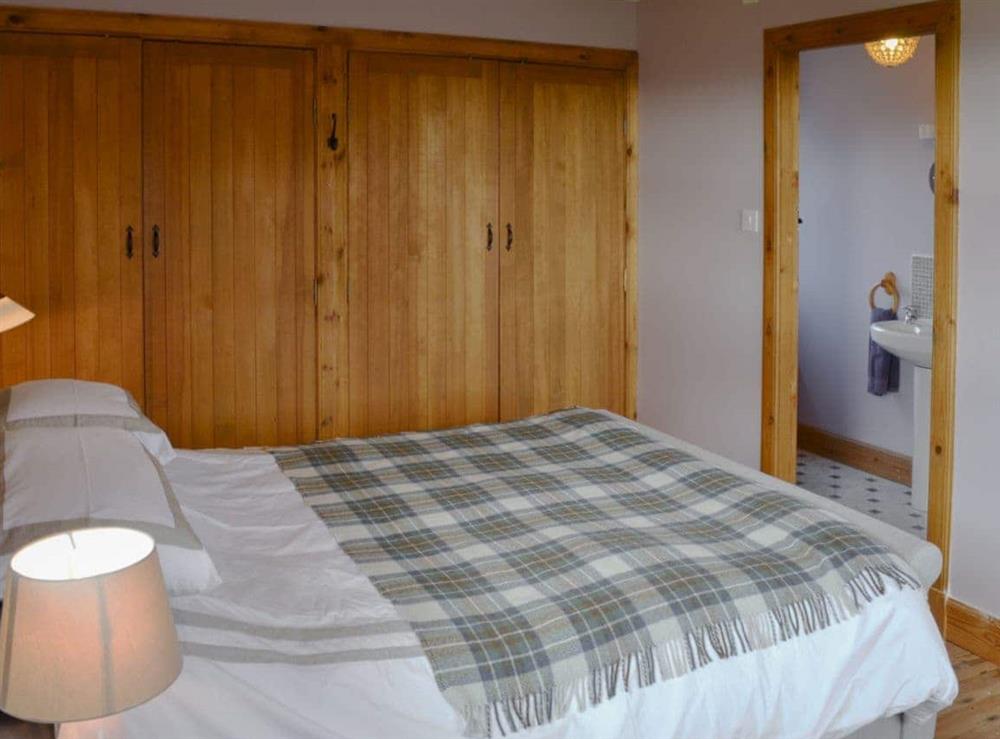 Comfortable double bedorom with en-suite at The Hen Hoose in Langshaw, near Galashiels, Selkirkshire