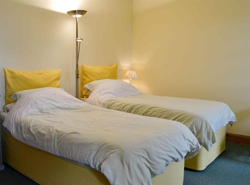 Cosy twin bedroom at The Hen Hoose in Langshaw, near Galashiels, Selkirkshire