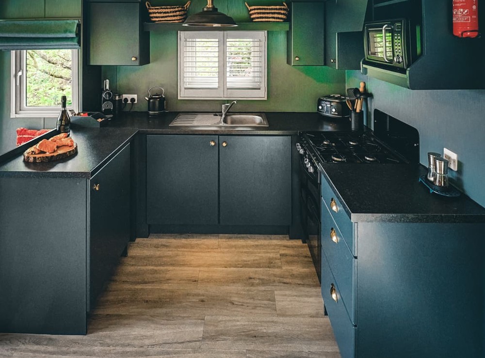 Kitchen area at The Herdsman in Barden, North Yorkshire