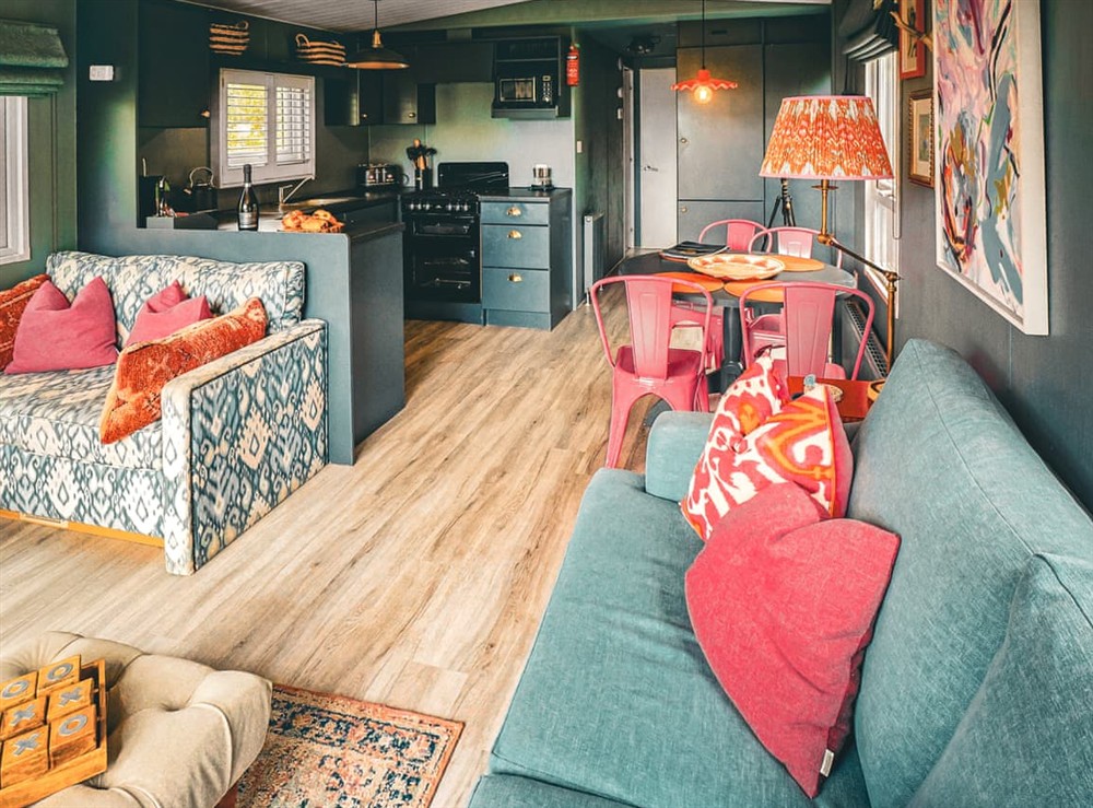 Open plan living space at The Herdsman in Barden, North Yorkshire