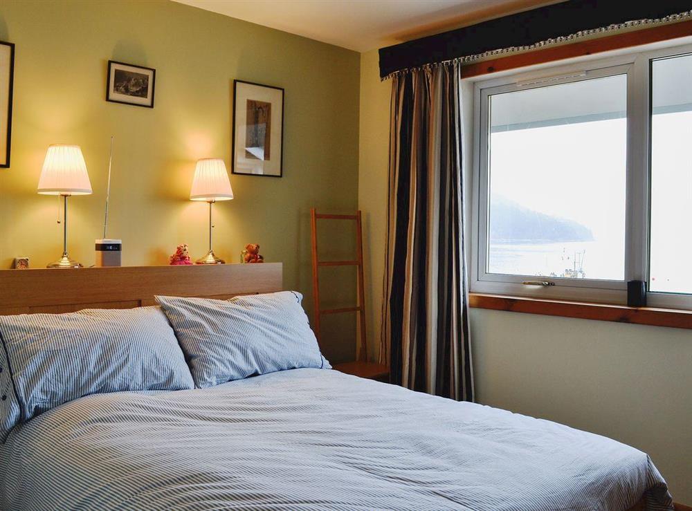 Cosy double bedroom with fanstic views of the surrounding area at The Heron in Dunoon, Argyll