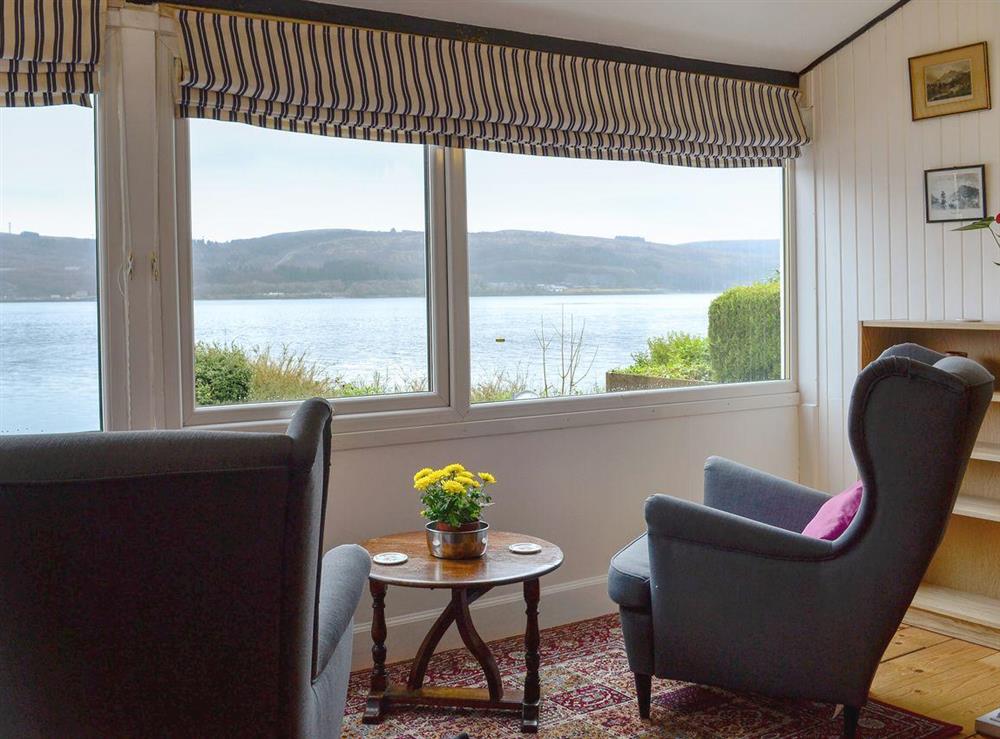 Stunning views of Loch Long from the comfort of the living room at The Heron in Dunoon, Argyll