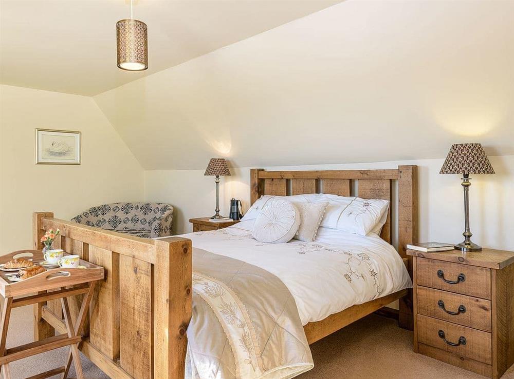 Double bedroom at The Herons in South Keiss, near Wick, Caithness