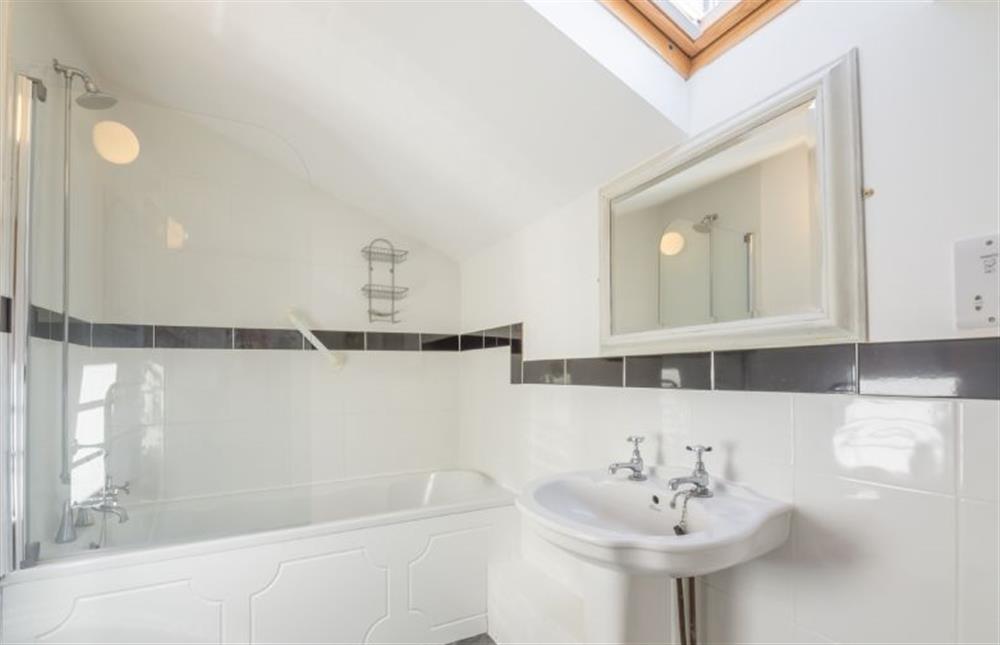 Ground floor: Bathroom has bath with shower over (photo 2) at The Heydon, Roughton near Cromer