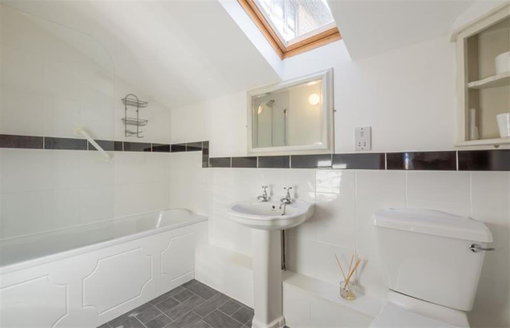 Ground floor: Bathroom has bath with shower over at The Heydon, Roughton near Cromer