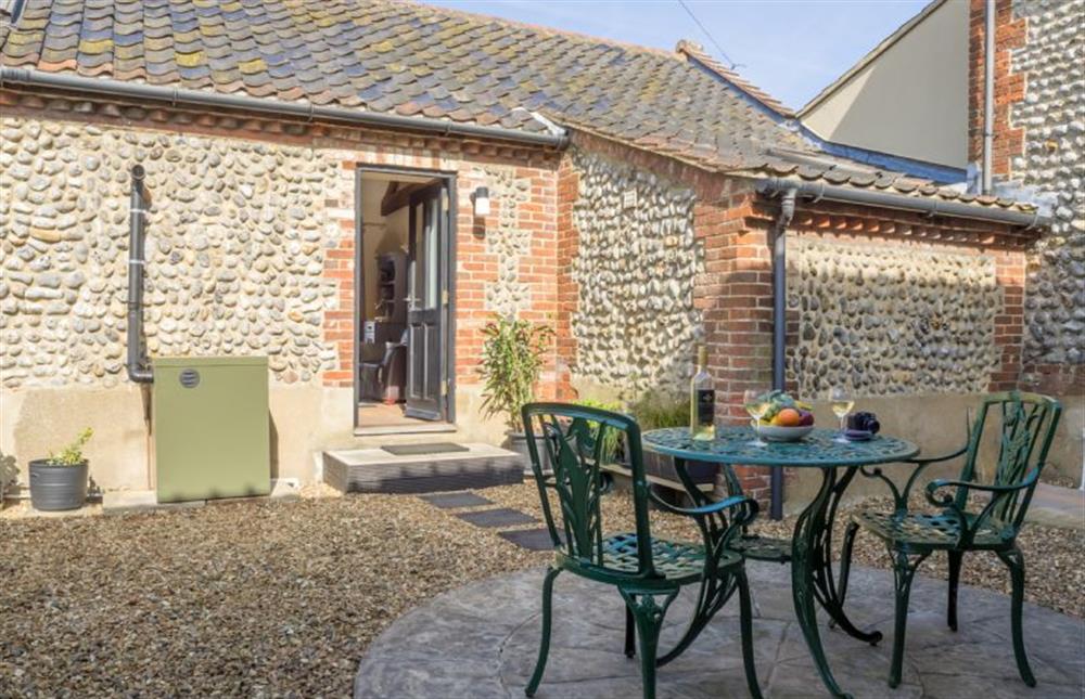 Outside patio seating at The Heydon, Roughton near Cromer