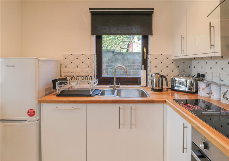This is the kitchen at The Hideaway at Hollyoak, Belford