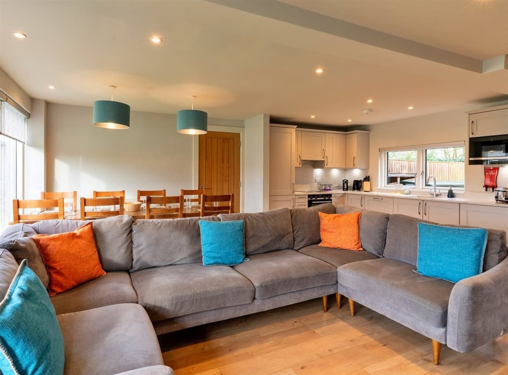 Living area at The Hideaway Barn in Stratford-Upon-Avon, Warwickshire