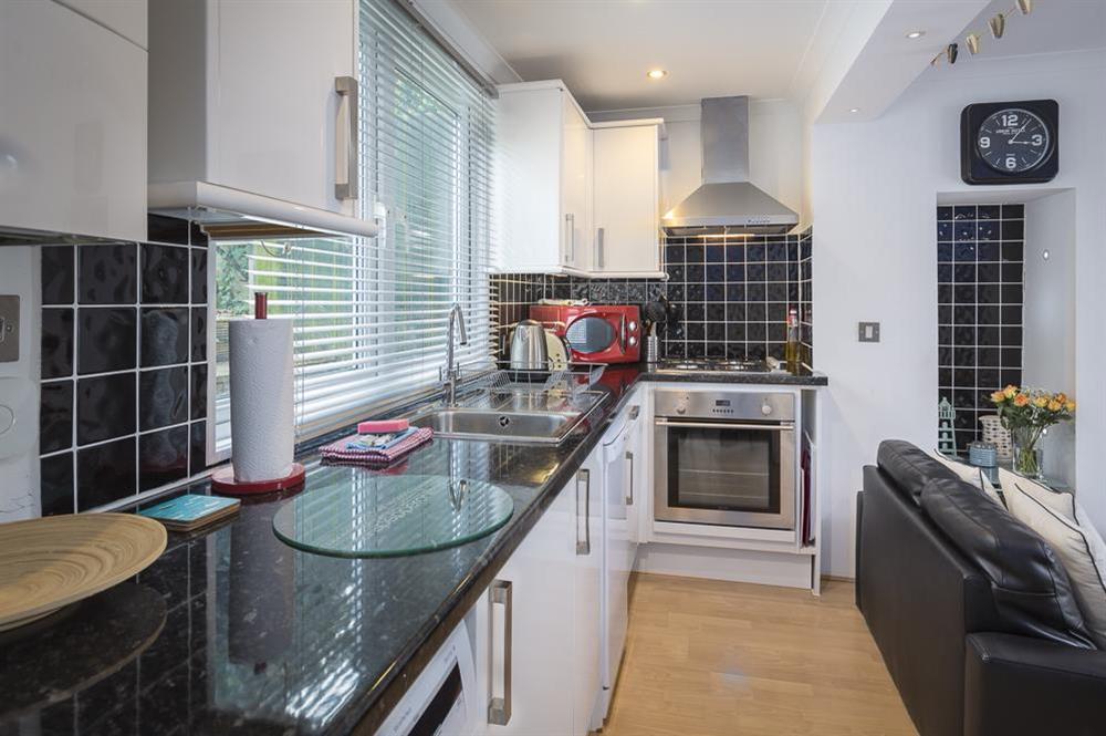 Modern galley kitchen at The Hideaway in , Dartmouth