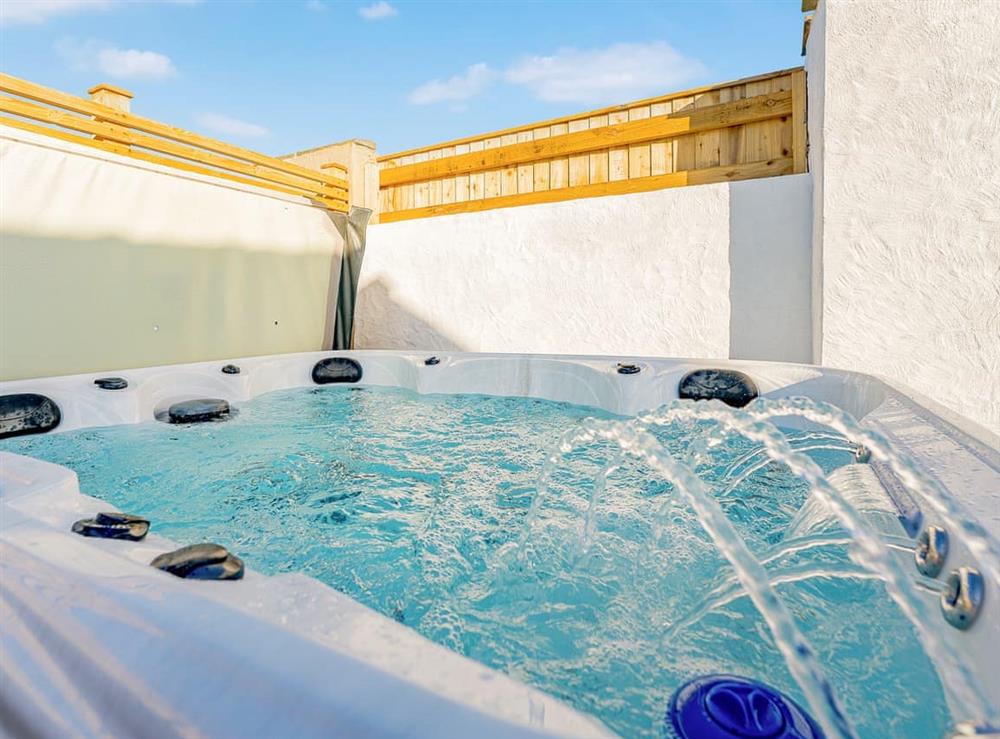 Hot tub at The Hideaway in Meols, Wirral, Merseyside