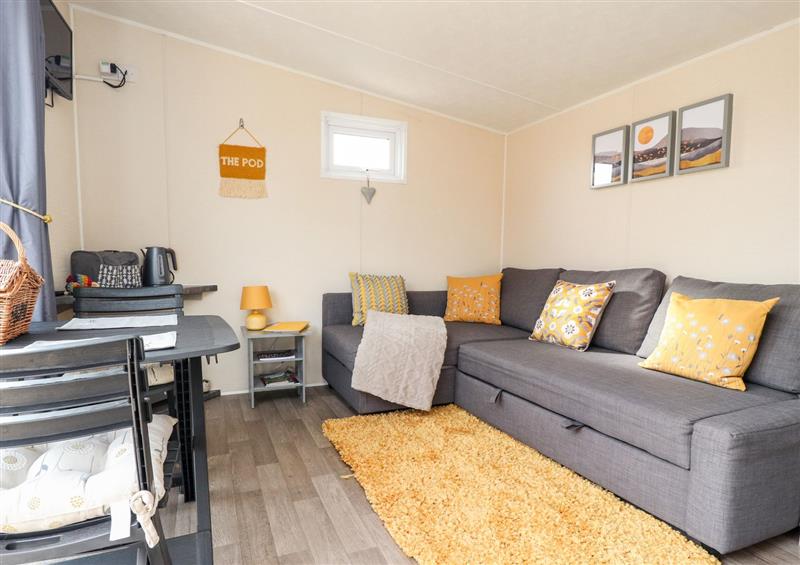Relax in the living area at The Hideaway Pod, Barrow