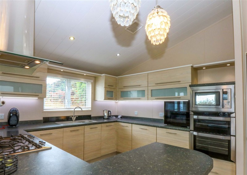 The kitchen at The Hideaway, Pwllheli
