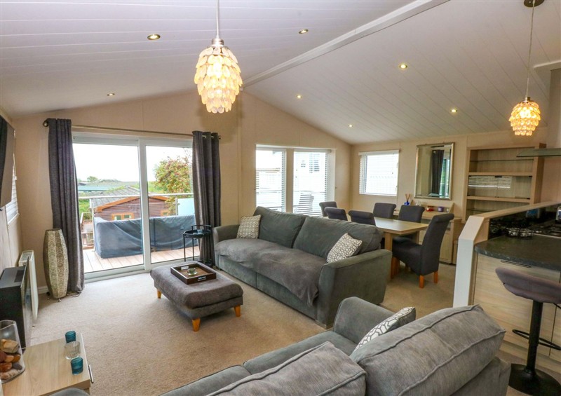 The living area at The Hideaway, Pwllheli