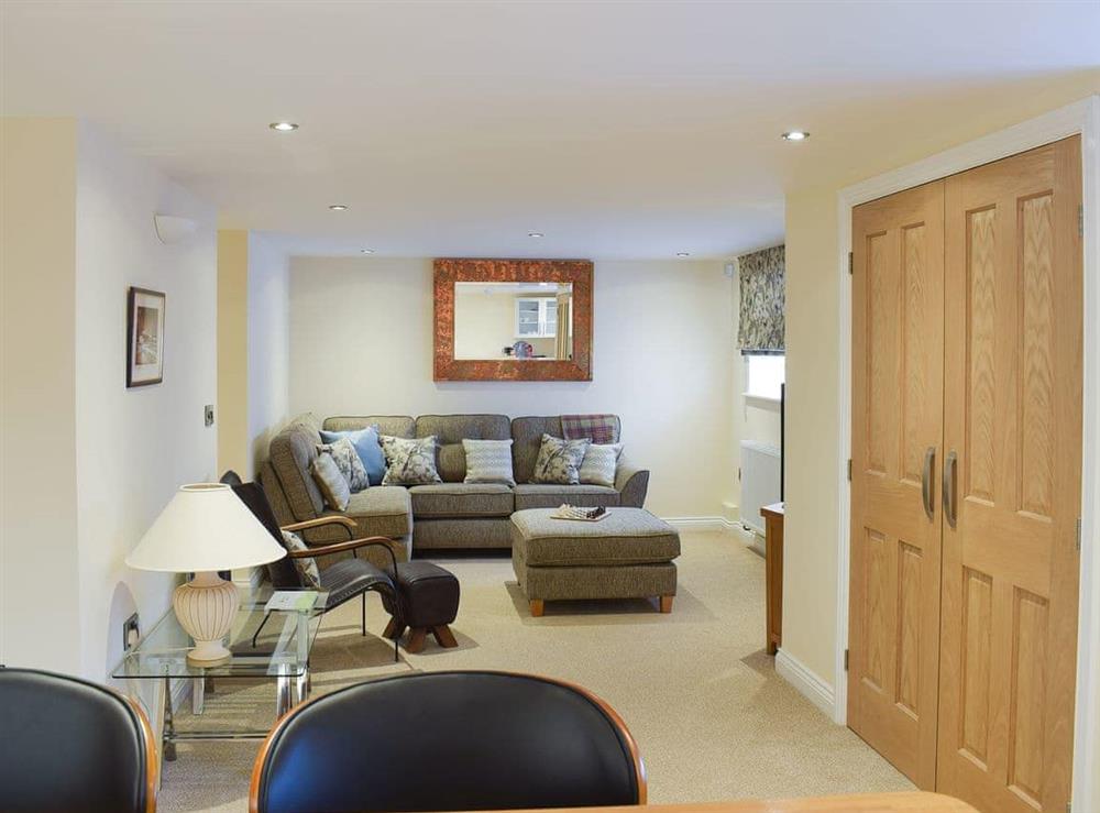 Comfortable and inviting living space at The Hideaway in Sleights, near Whitby, North Yorkshire