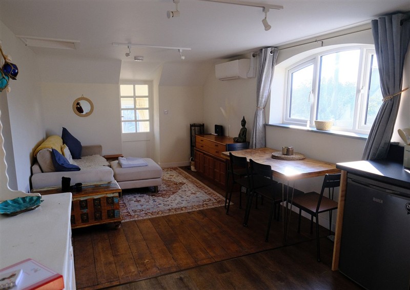 The living room at The Hideaway, Tintagel