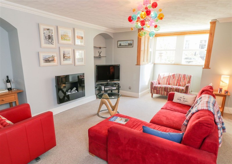 The living area at The Hideaway, Whitby