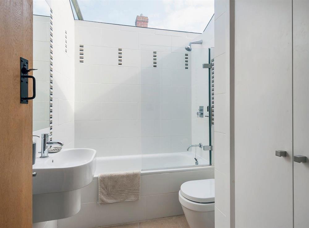 Bright and airy bathroom at The High Street in Orford, near Aldeburgh, Suffolk, England