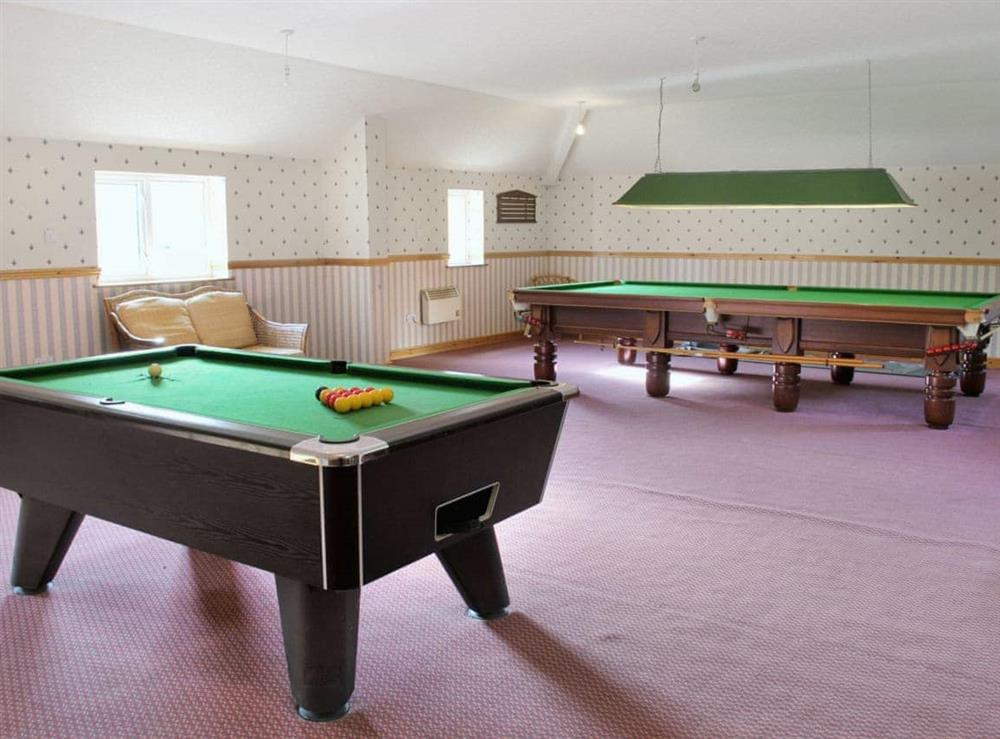 Games room at The Hill in Barrow on Trent, Derbyshire