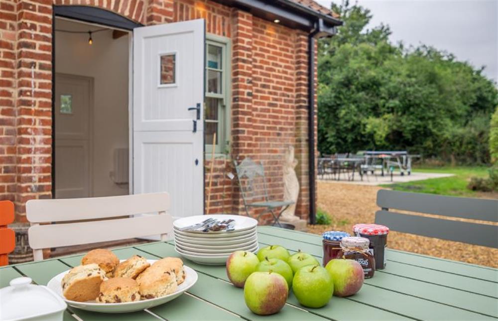 Outside: Ample space for outdoor entertaining at The Hogg, East Rudham near Kings Lynn